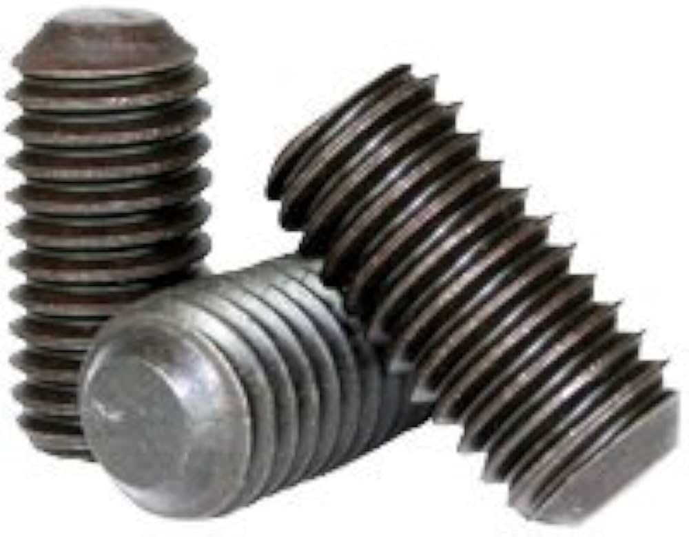 Picture of Brighton Best 151001 #4-40X1/8" Standard Socket Set Screws Flat Point Coarse Alloy Thermal Black Oxide